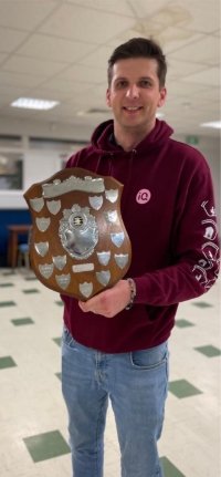 Elvaldas with club championship trophy